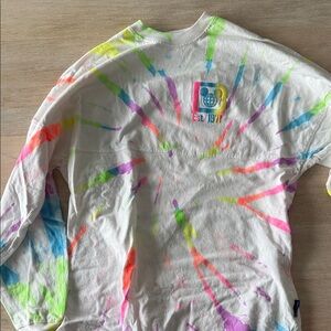 WALT DISNEY WORLD Colorful Tie-Dye Long Sleeve Shirt